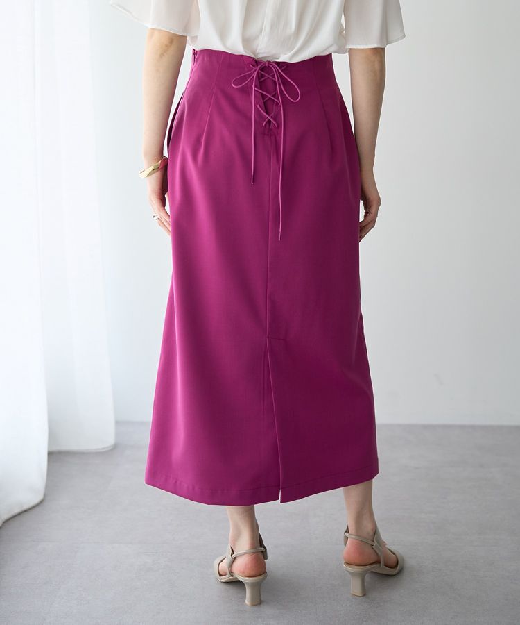 YECCA VECCA「レースアップナロースカート」|タイト|