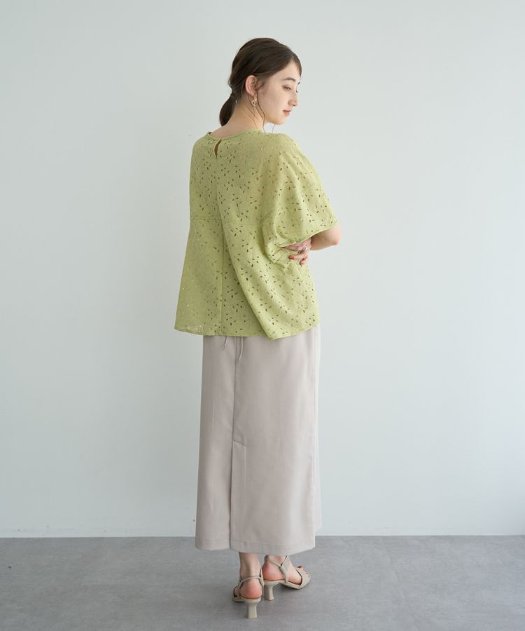 YECCA VECCA「レースアップナロースカート」|タイト|