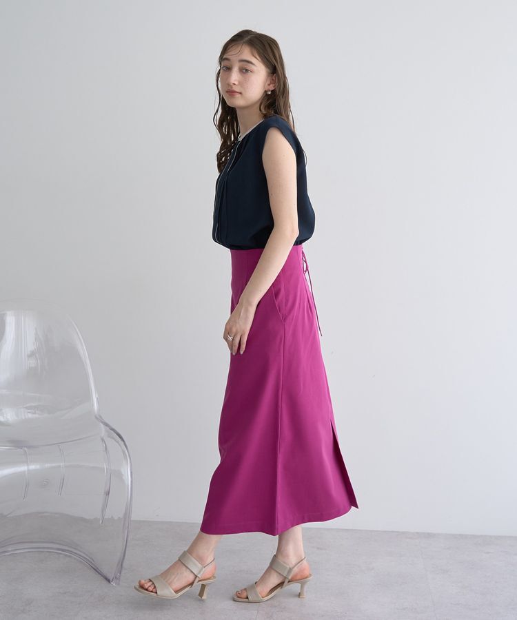 YECCA VECCA「レースアップナロースカート」|タイト|