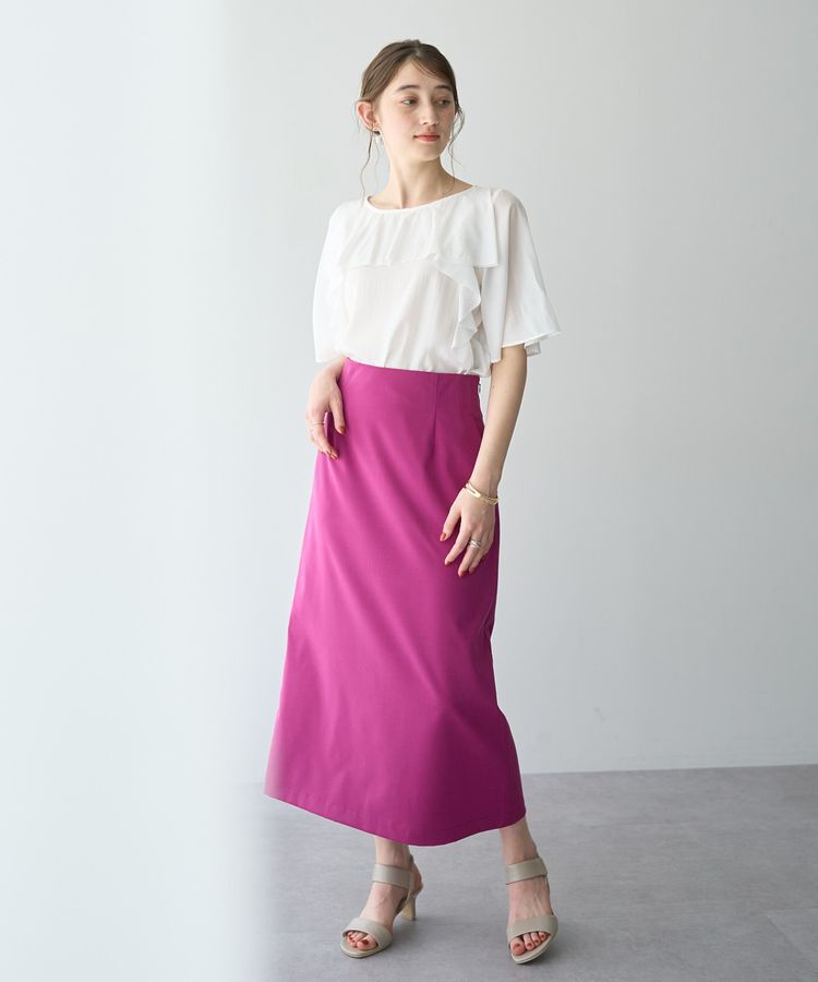 YECCA VECCA「レースアップナロースカート」|タイト|