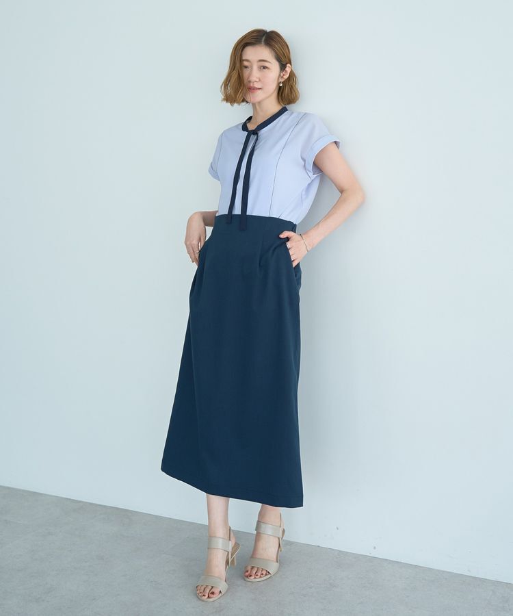 YECCA VECCA「レースアップナロースカート」|タイト|