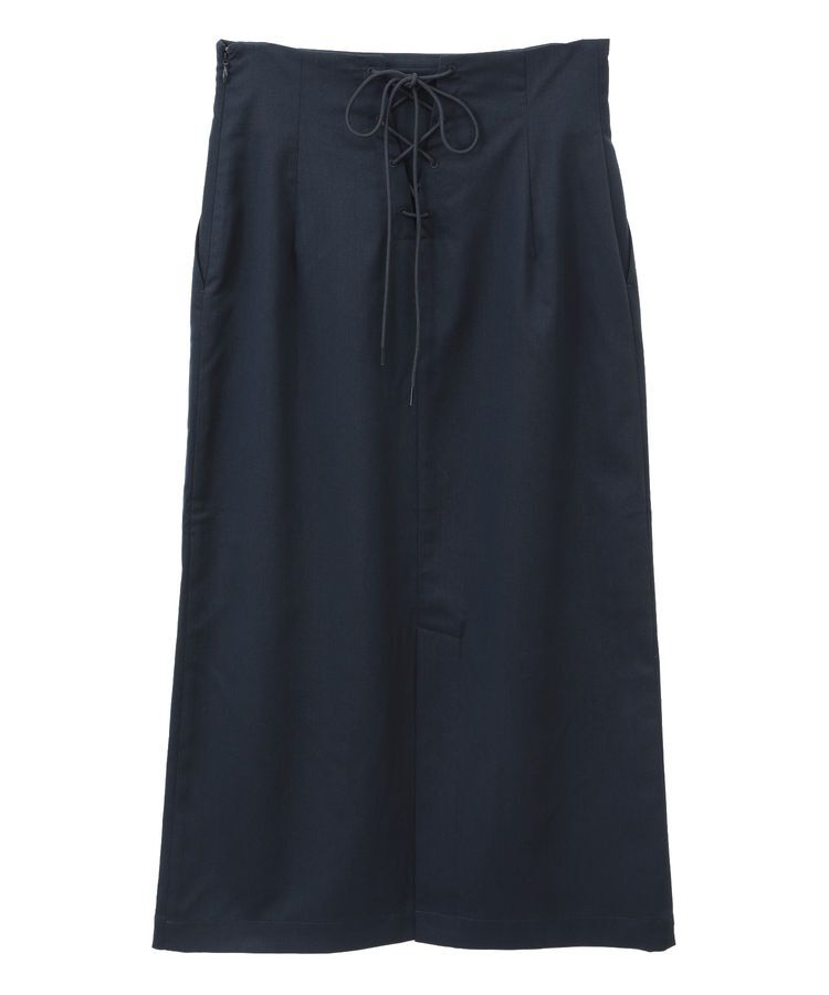 YECCA VECCA「レースアップナロースカート」|タイト|