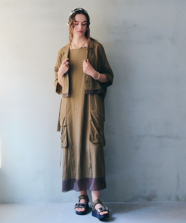 Editt by YECCA VECCA「【接触冷感】カーゴキャミワンピース」|ワンピース|