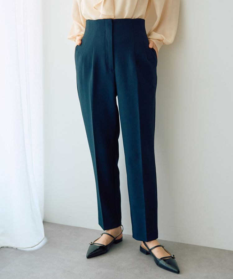 YECCA VECCA「スタイルアップテーパードパンツ」|その他|Navy