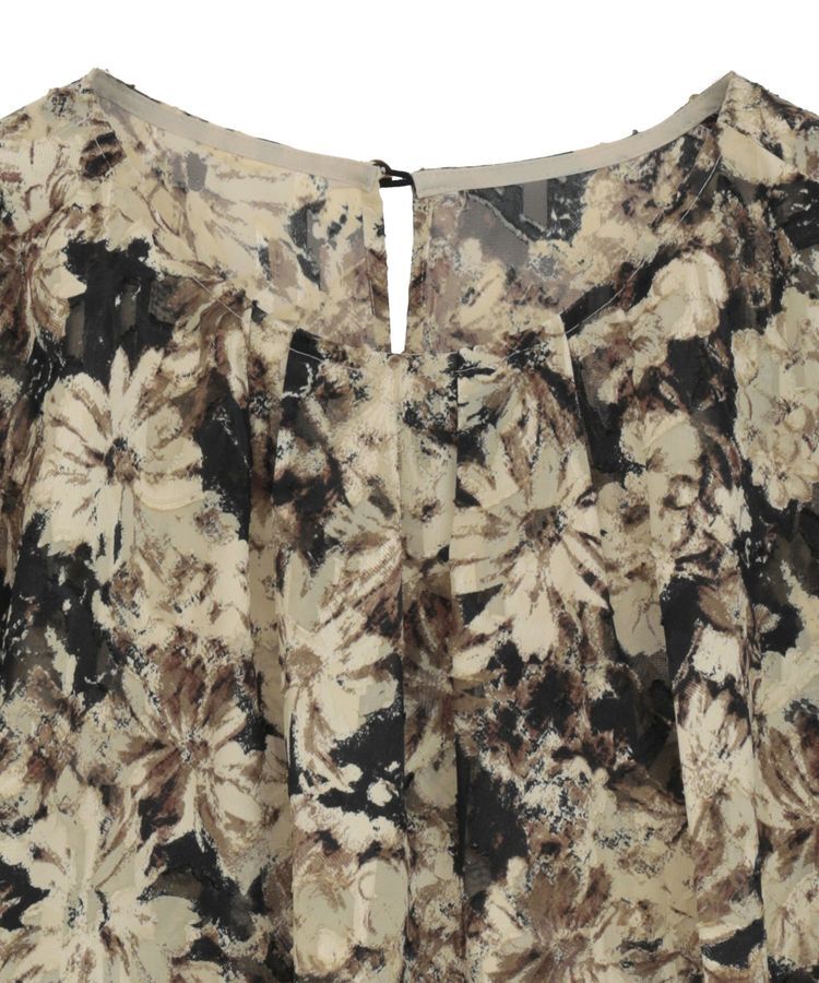 YECCA VECCA「【DOLL UP OOPS】フラワープリントギャザーブラウス」|シャツ・ブラウス|