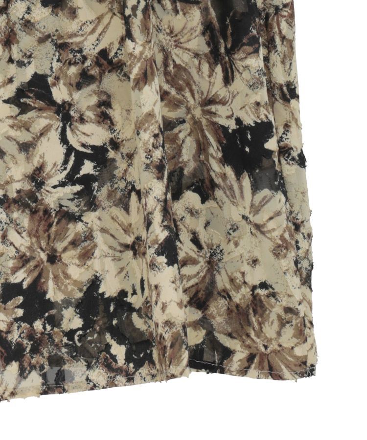 YECCA VECCA「【DOLL UP OOPS】フラワープリントギャザーブラウス」|シャツ・ブラウス|