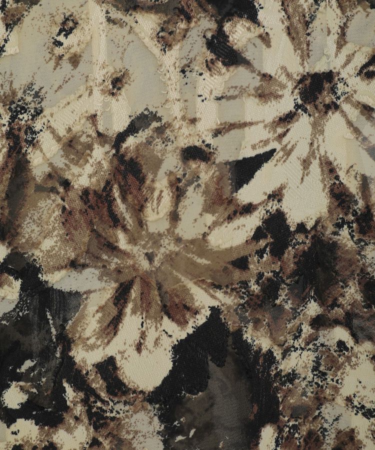 YECCA VECCA「【DOLL UP OOPS】フラワープリントギャザーブラウス」|シャツ・ブラウス|