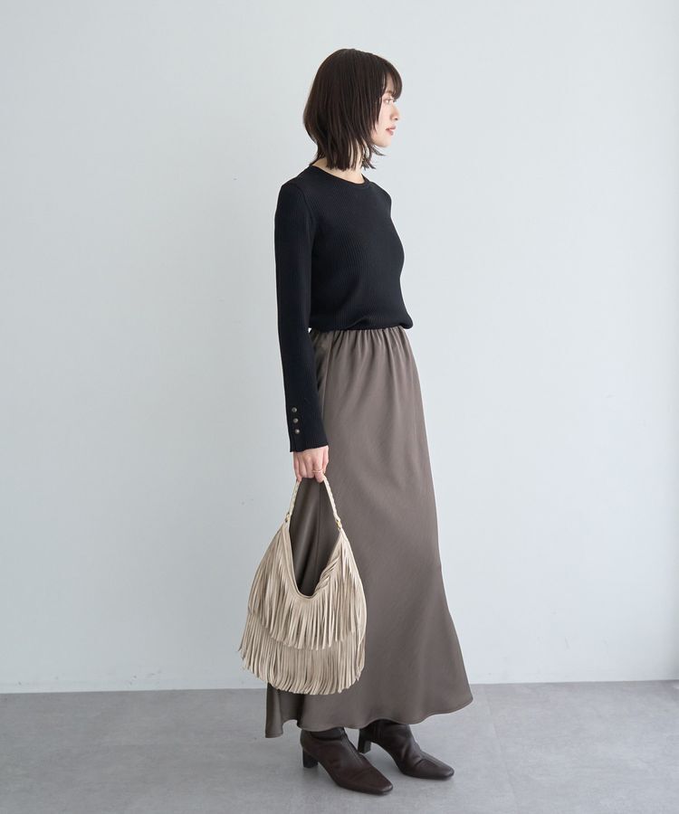 YECCA VECCA「【cache cache】スエードフリンジセミショルダー」|ショルダー・メッセンジャー|