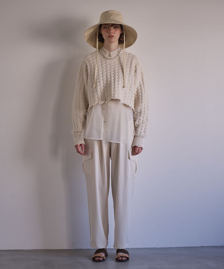 GARAGE OF GOOD CLOTHING「ショート丈ダメージニットプルオーバー」|ニット・セーター|