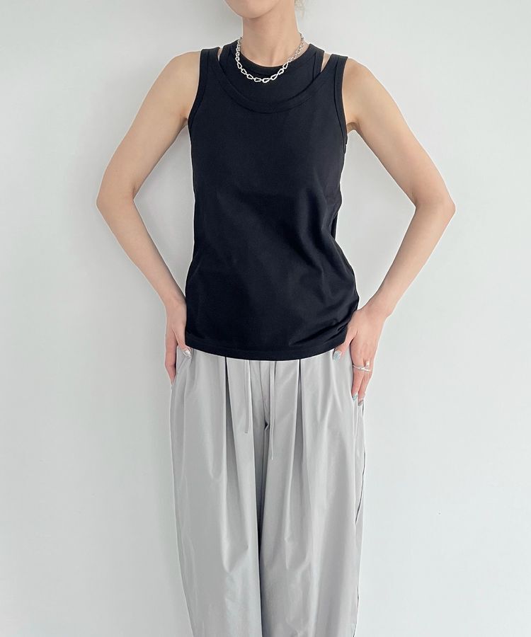 GARAGE OF GOOD CLOTHING「【日本製】天竺レイヤードタンクトップ」|Tシャツ・カットソー|
