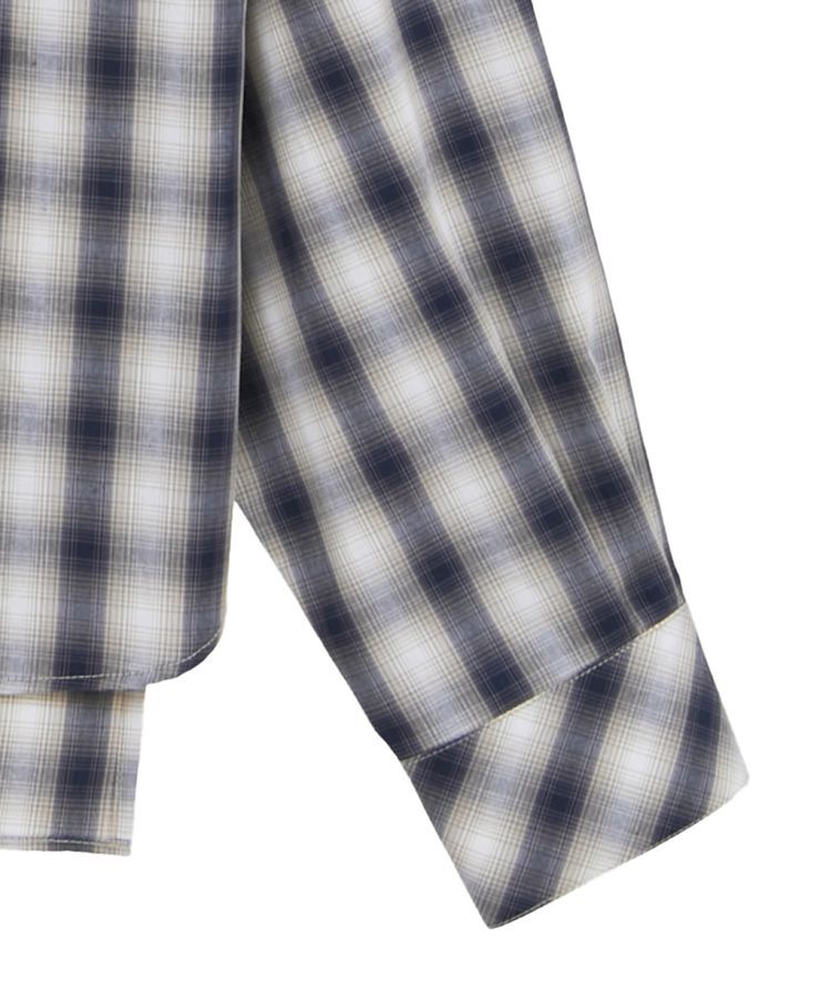 GARAGE OF GOOD CLOTHING「オンブレチェックショート丈シャツ」|シャツ・ブラウス|