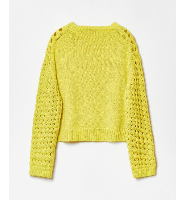 allureville「コットンリリーメッシュプルオーバー」|ニット・セーター|