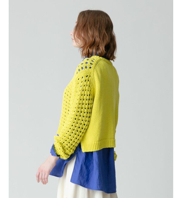 allureville「コットンリリーメッシュプルオーバー」|ニット・セーター|