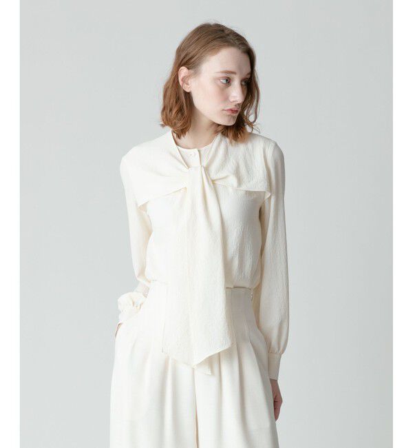 allureville「スムージーリップスカーフネックブラウス」|シャツ・ブラウス|