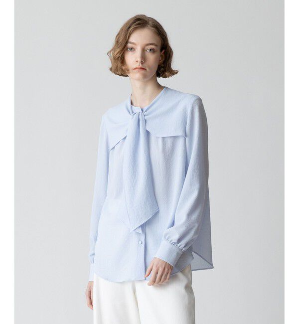 allureville「スムージーリップスカーフネックブラウス」|シャツ・ブラウス|