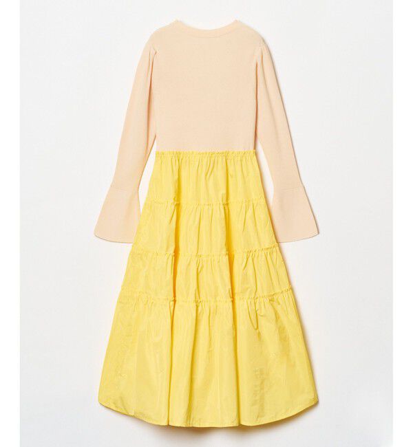 LOULOU WILLOUGHBY「【LOULOU WILLOUGHBY】タフタティアードニットワンピース」|ワンピース|