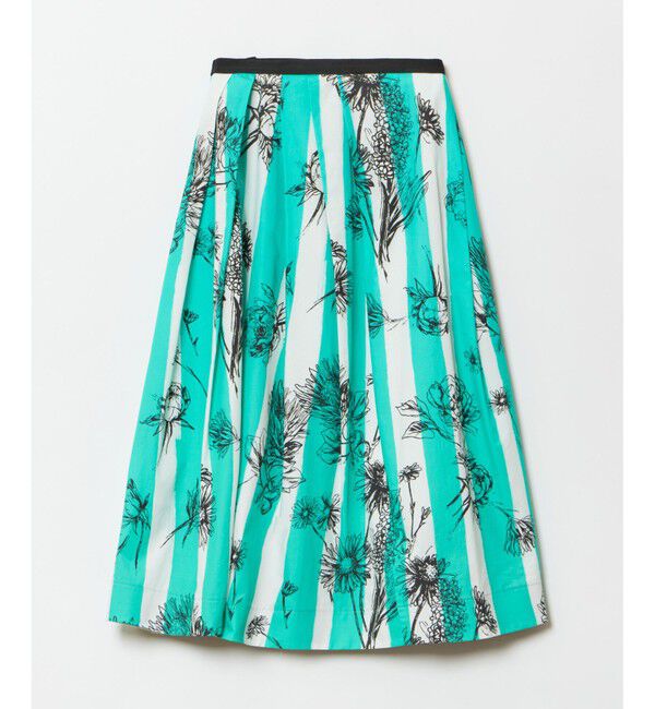 LOULOU WILLOUGHBY「【LOULOU WILLOUGHBY】NEONストライプフラワースカート」|フレア|