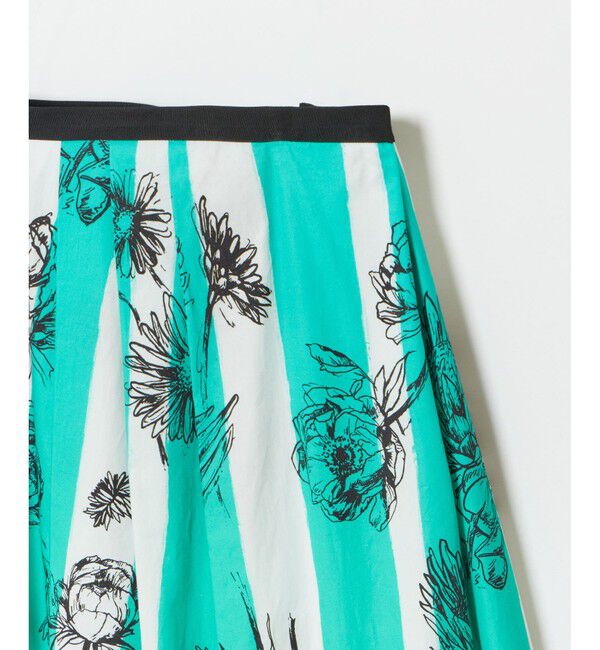 LOULOU WILLOUGHBY「【LOULOU WILLOUGHBY】NEONストライプフラワースカート」|フレア|