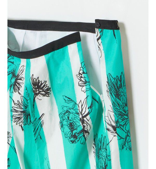 LOULOU WILLOUGHBY「【LOULOU WILLOUGHBY】NEONストライプフラワースカート」|フレア|