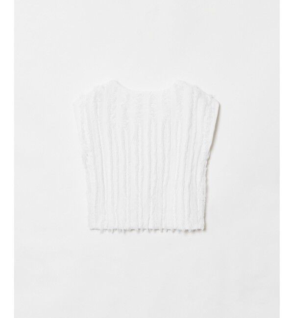 allureville「フリンジフレンチスリーブプルオーバー」|ニット・セーター|