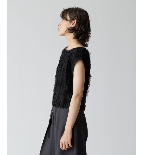 allureville「フリンジフレンチスリーブプルオーバー」|ニット・セーター|