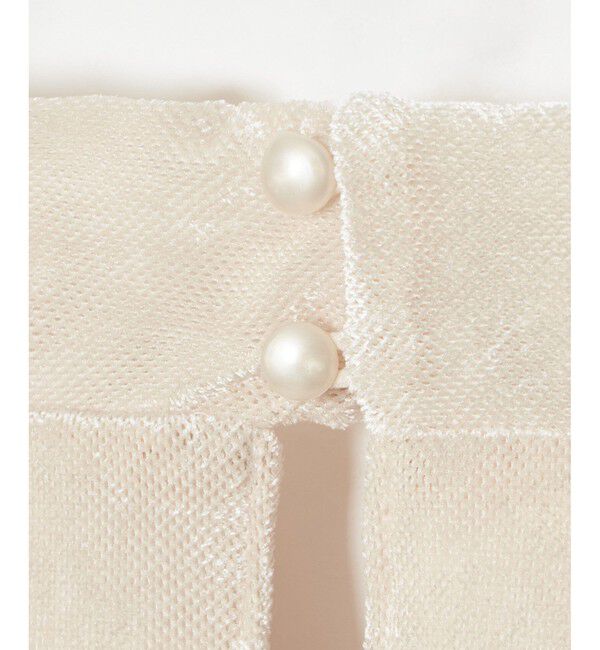 LOULOU WILLOUGHBY「【LOULOU WILLOUGHBY】シアーベロアリボンプルオーバー」|Tシャツ・カットソー|