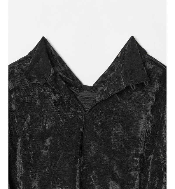 LOULOU WILLOUGHBY「【LOULOU WILLOUGHBY】シアーベロアリボンプルオーバー」|Tシャツ・カットソー|