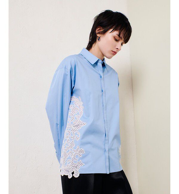 allureville「サイドエンブロイダリーシャツブラウス」|シャツ・ブラウス|