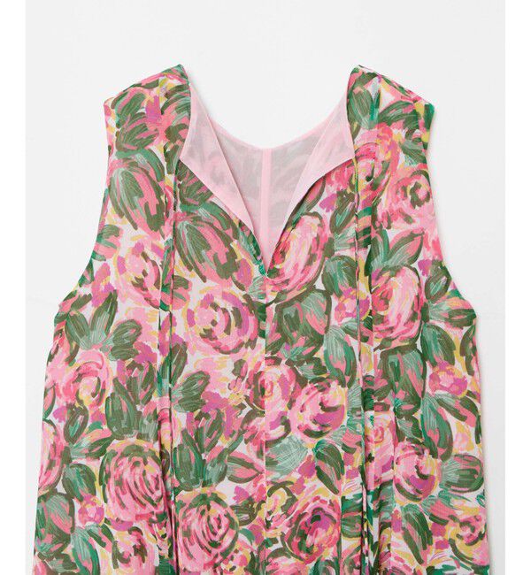 LOULOU WILLOUGHBY「【LOULOU WILLOUGHBY】SPRINTEXフラワープリントノースリワンピース」|ワンピース|