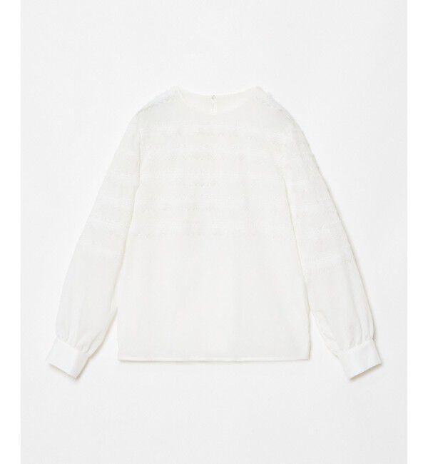 LOULOU WILLOUGHBY「【LOULOU WILLOUGHBY】ボーダーレースブラウス」|シャツ・ブラウス|