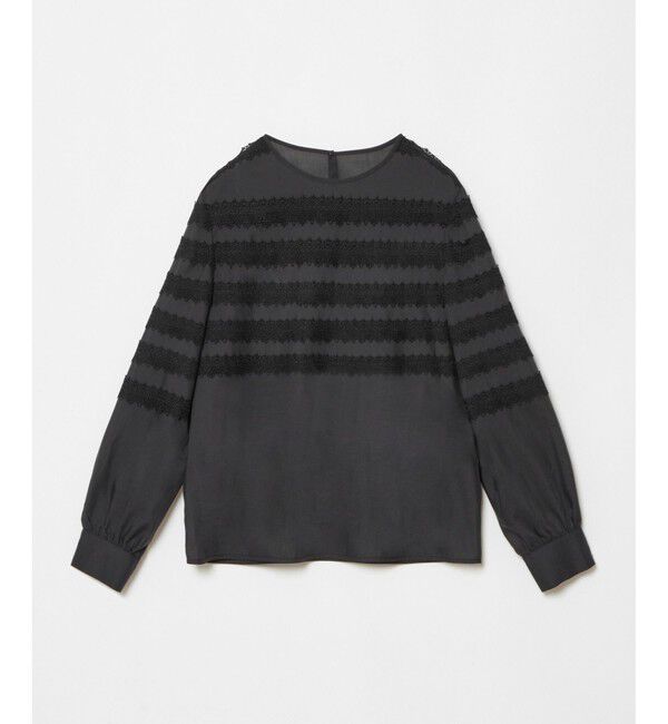 LOULOU WILLOUGHBY「【LOULOU WILLOUGHBY】ボーダーレースブラウス」|シャツ・ブラウス|