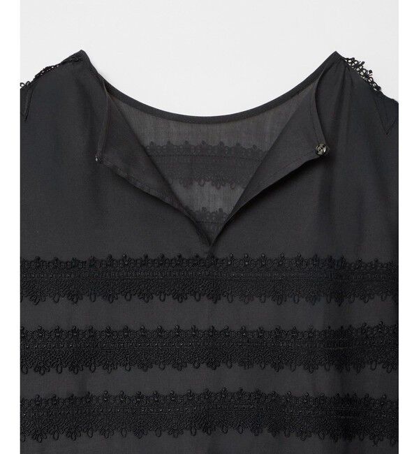 LOULOU WILLOUGHBY「【LOULOU WILLOUGHBY】ボーダーレースブラウス」|シャツ・ブラウス|