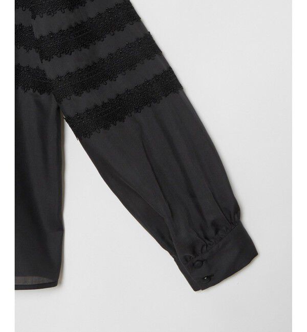 LOULOU WILLOUGHBY「【LOULOU WILLOUGHBY】ボーダーレースブラウス」|シャツ・ブラウス|