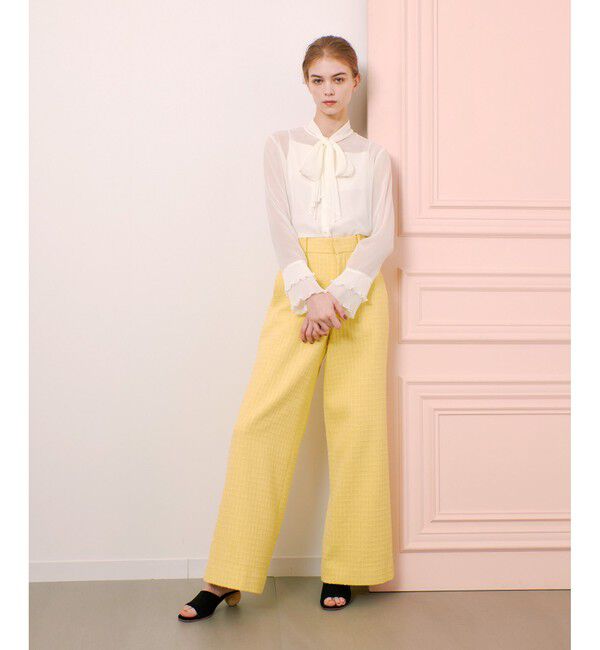 LOULOU WILLOUGHBY「【LOULOU WILLOUGHBY】スラブツイードワイドパンツ」|その他|