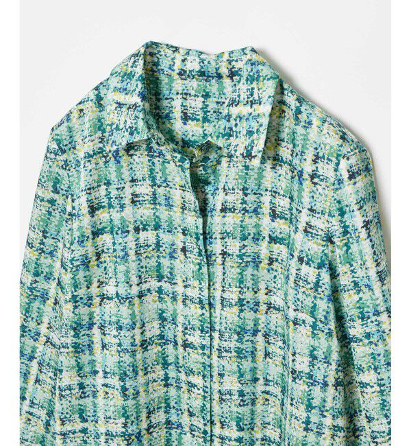 LOULOU WILLOUGHBY「【LOULOU WILLOUGHBY】チェックプリントボウタイブラウス」|シャツ・ブラウス|