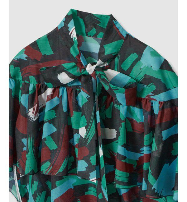 LOULOU WILLOUGHBY「【LOULOU WILLOUGHBY】ブラッシュプリントブラウス」|シャツ・ブラウス|