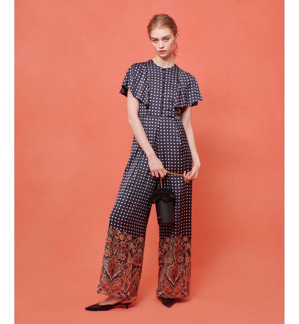 LOULOU WILLOUGHBY「【LOULOU WILLOUGHBY】ペイズリードットオールインワン」|オールインワン|