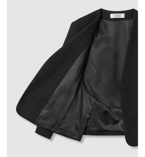 LOULOU WILLOUGHBY「【LOULOU WILLOUGHBY】ビーバーケープジャケット」|ノーカラージャケット|