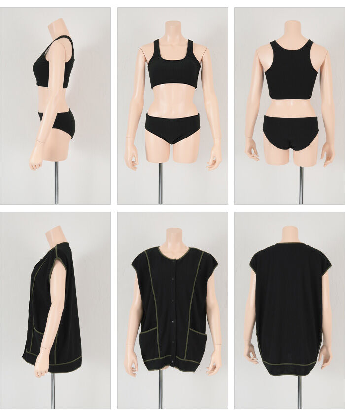 SEA DRESS「リップル素材トップス付ビキニ」|ビキニ|