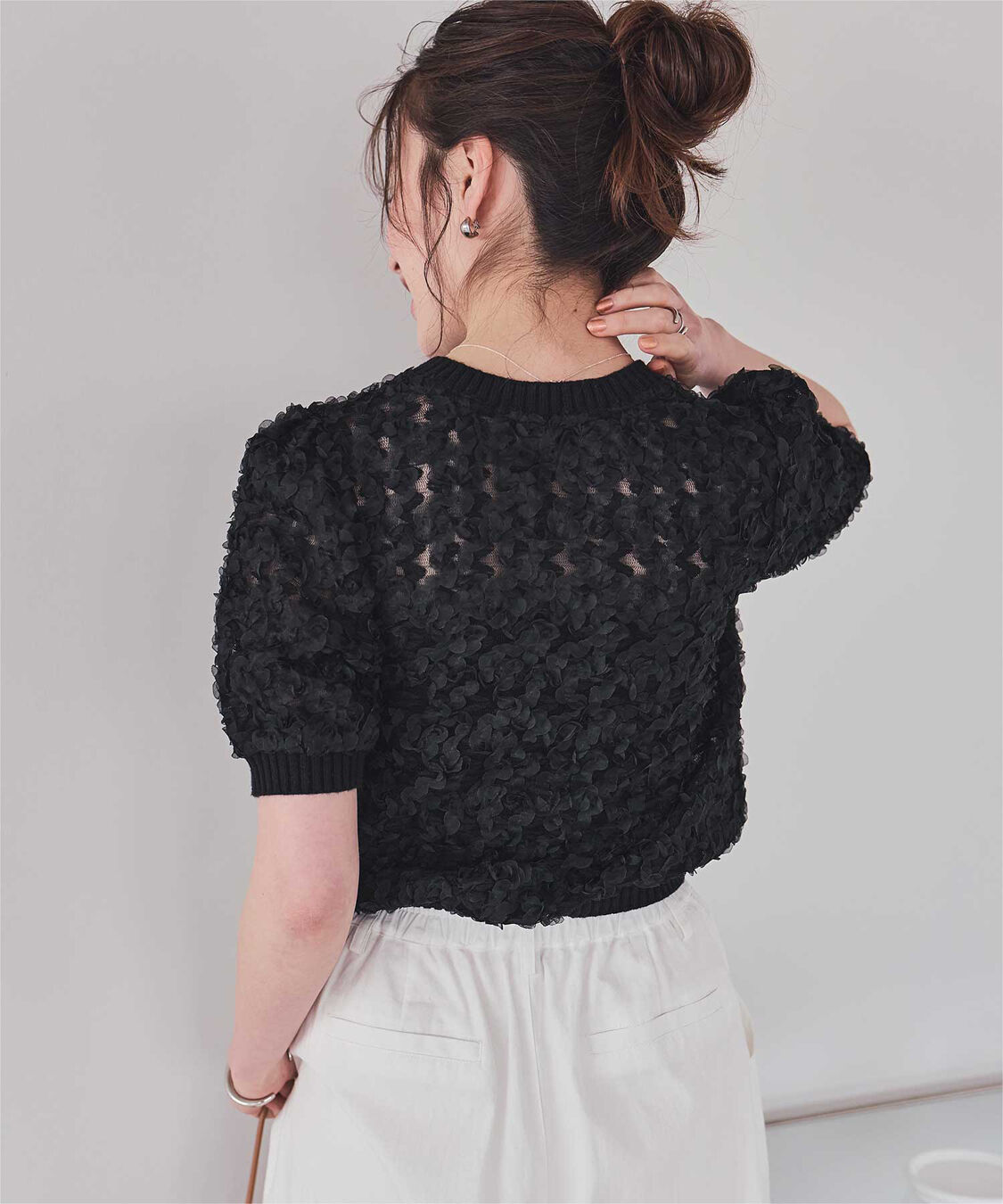 titivate「シアーフリルレースプルオーバー」|シャツ・ブラウス|