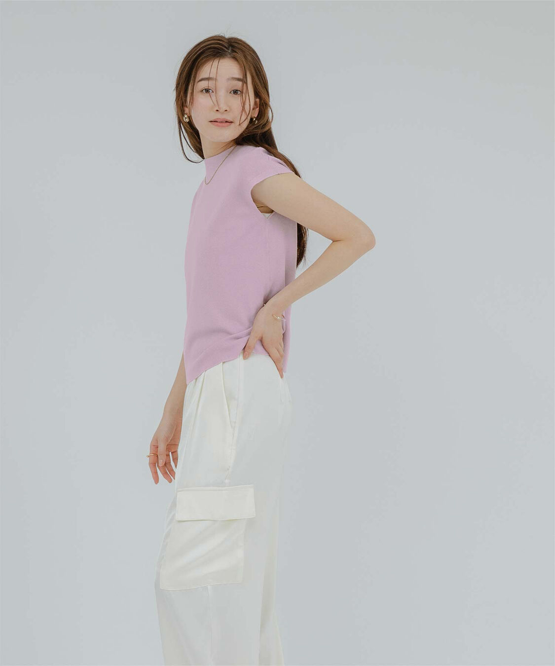 ur's「プチハイネックフレンチスリーブニット」|ニット・セーター|