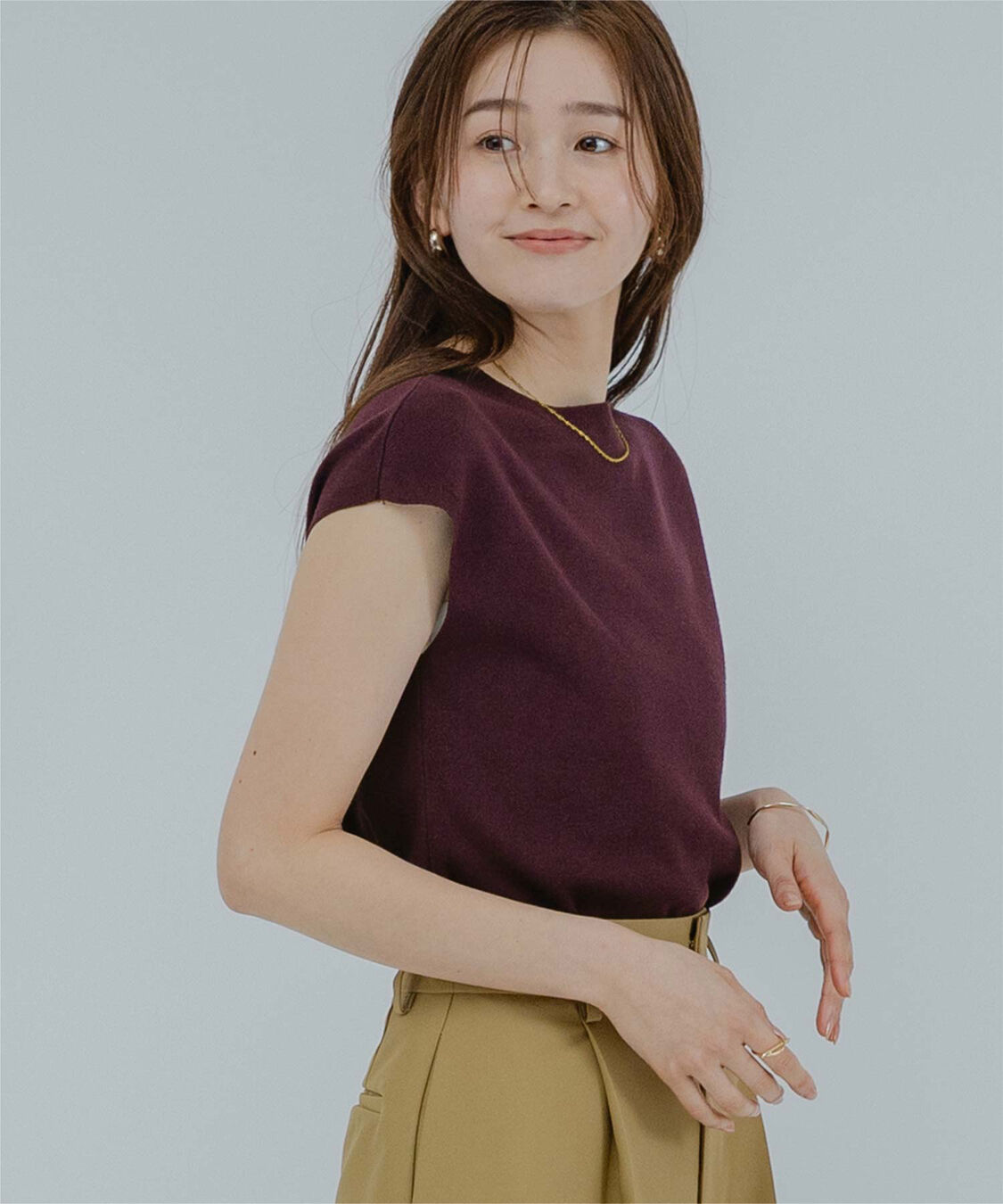 ur's「プチハイネックフレンチスリーブニット」|ニット・セーター|