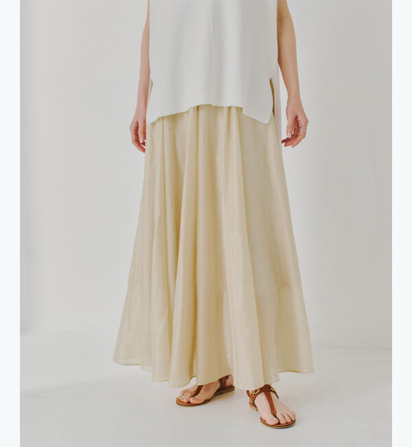 titivate「シアータックギャザースカート」|スカート|アイボリー