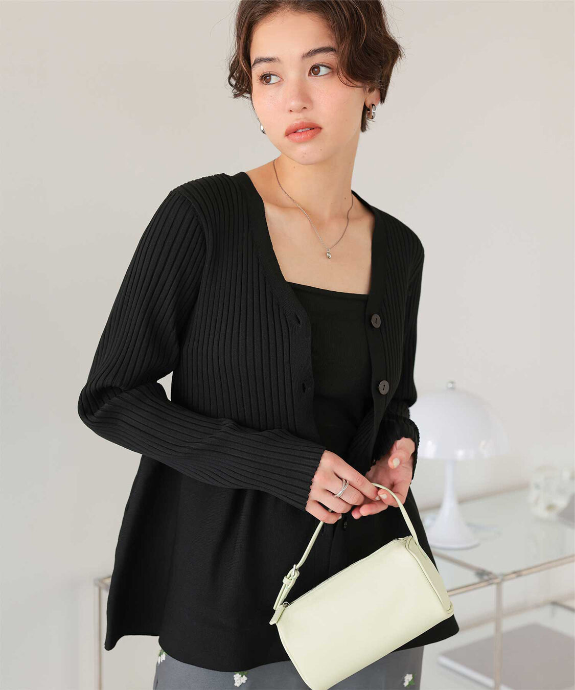 titivate「前後2wayペプラムニットトップス」|ニット・セーター|ブラック