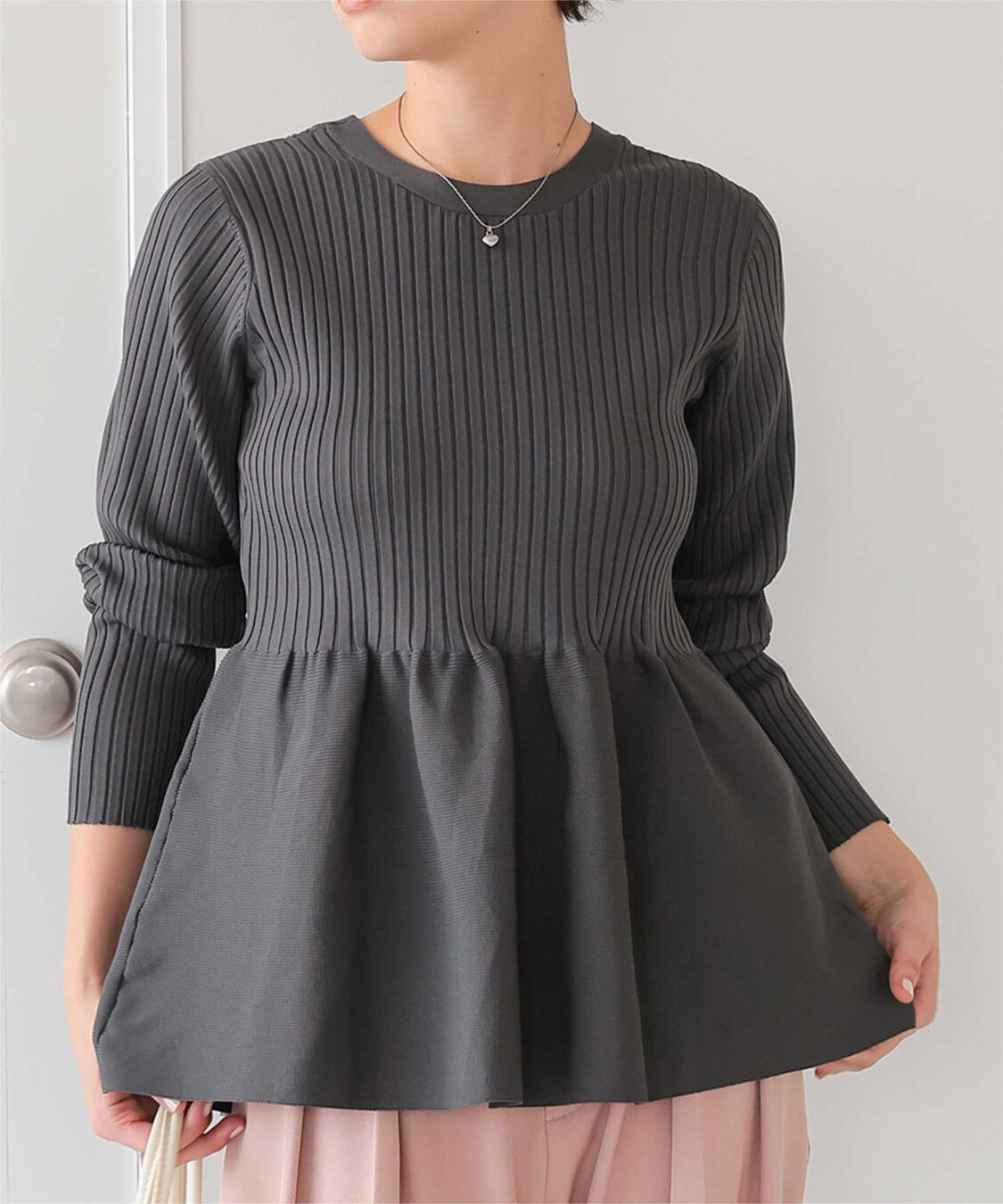 titivate「前後2wayペプラムニットトップス」|ニット・セーター|