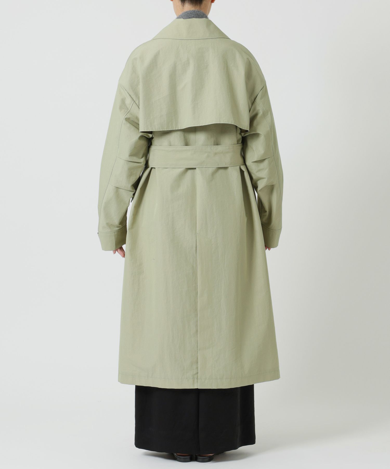 BABYLONE「コットンナイロンロングトレンチ」|トレンチコート|