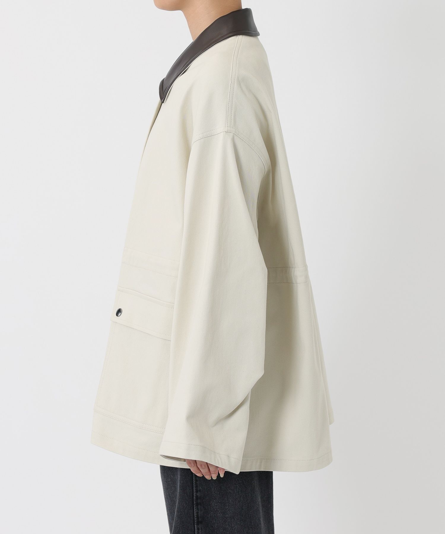 BABYLONE「コットンカルゼバイカラーブルゾン」|ブルゾン・スタジャン|