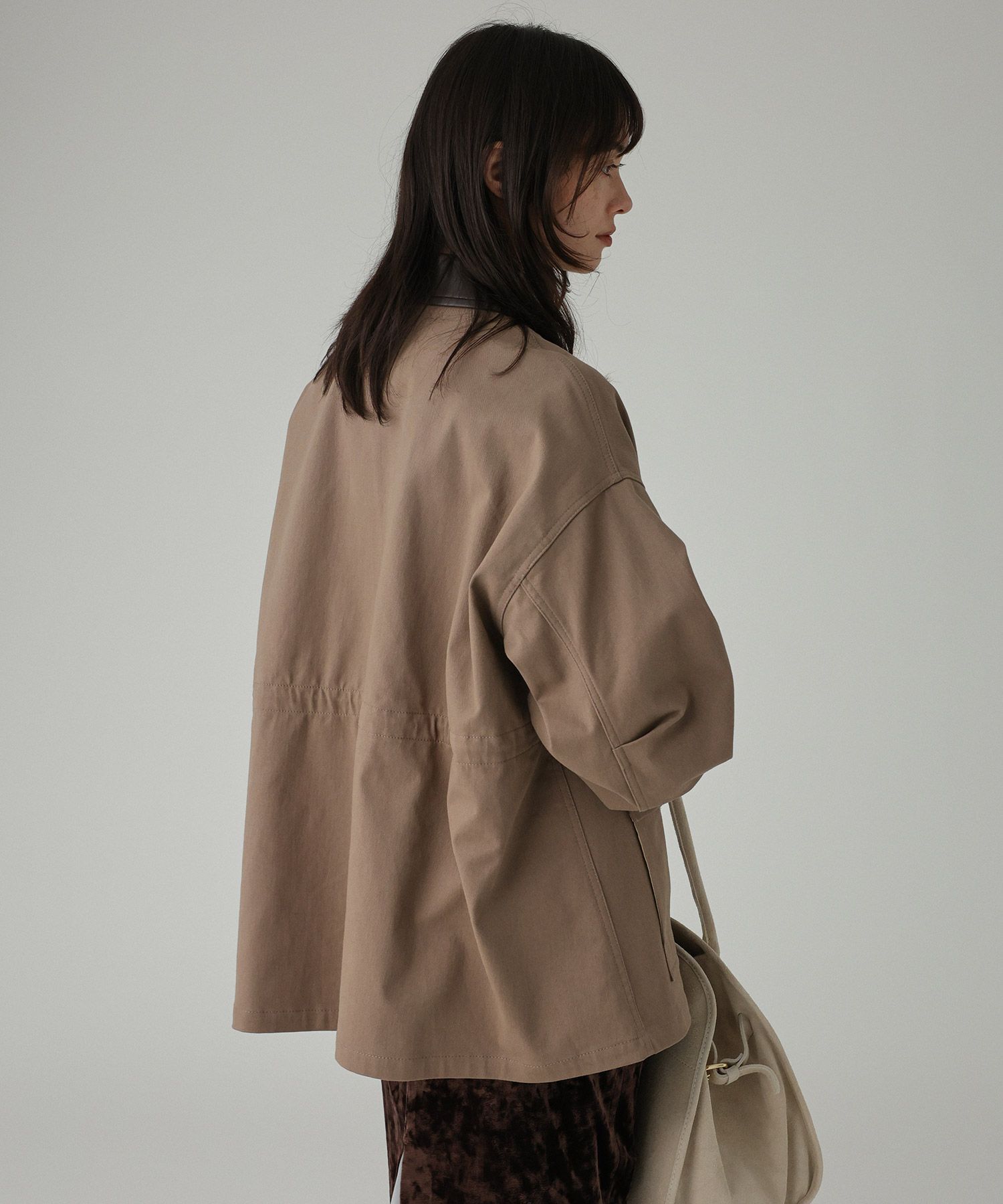 BABYLONE「コットンカルゼバイカラーブルゾン」|ブルゾン・スタジャン|