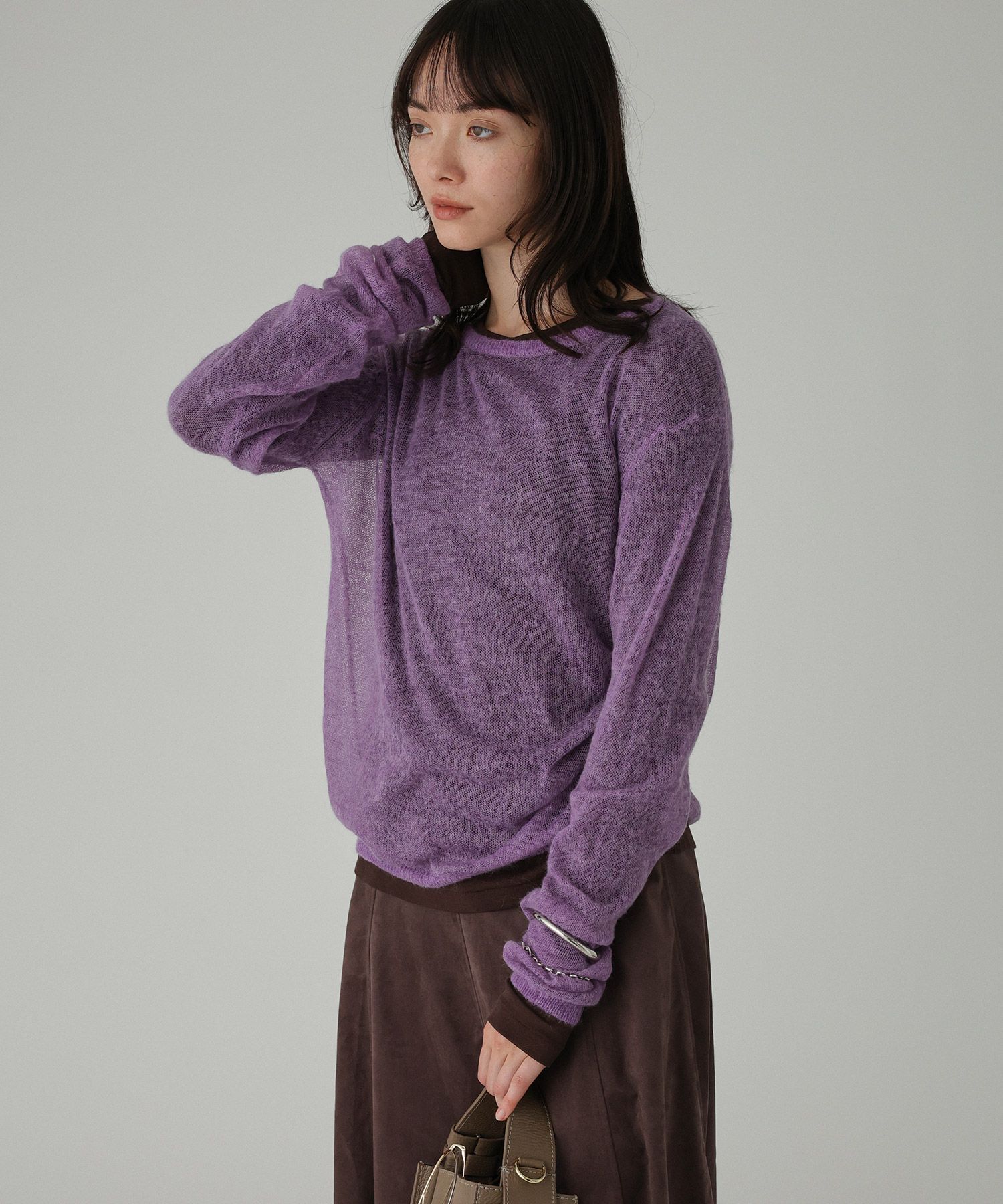 BABYLONE「シアークルーネックプルオーバー」|Tシャツ・カットソー|ﾊﾟｰﾌﾟﾙ