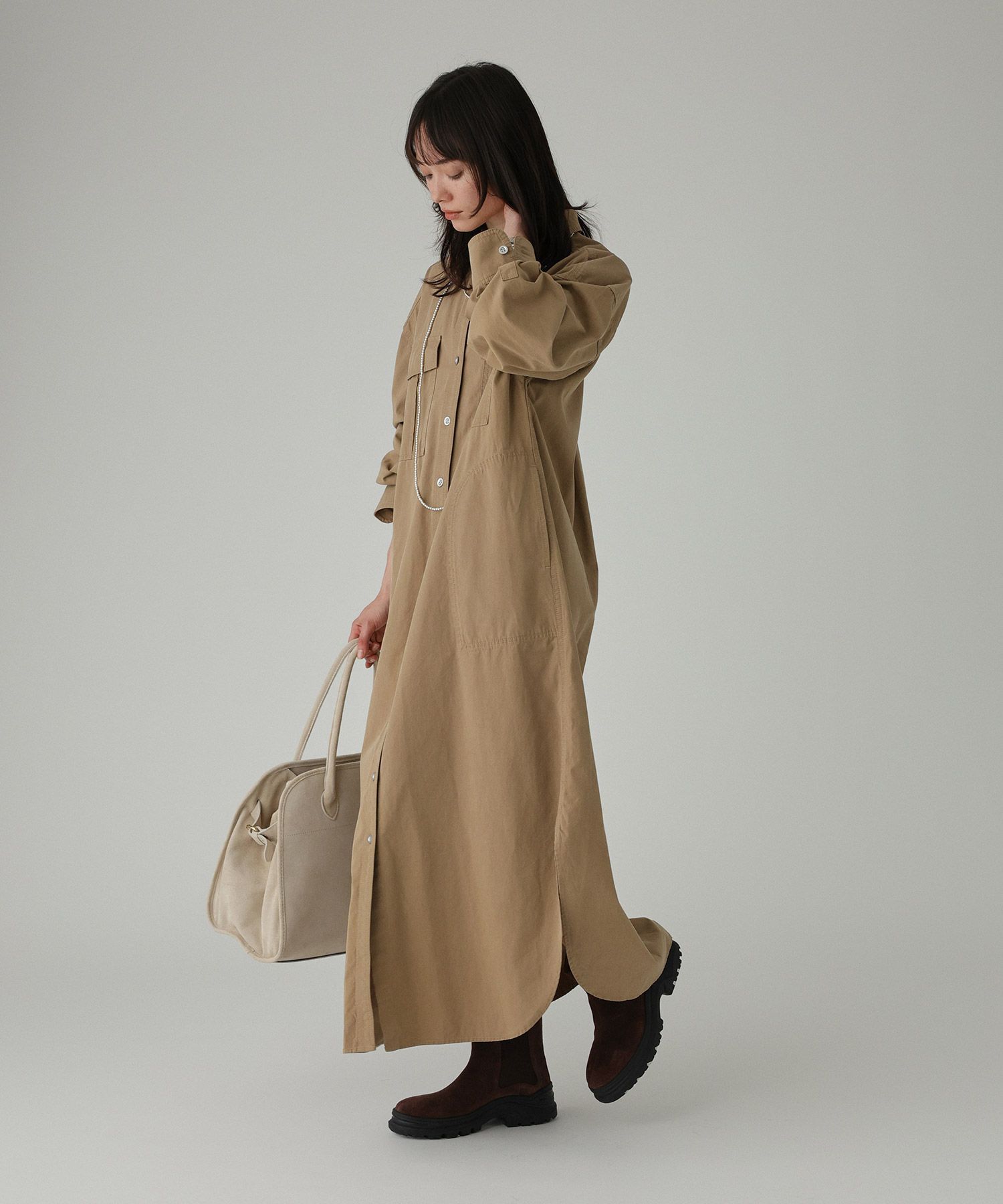 BABYLONE「ワークシャツワンピース」|ワンピース|